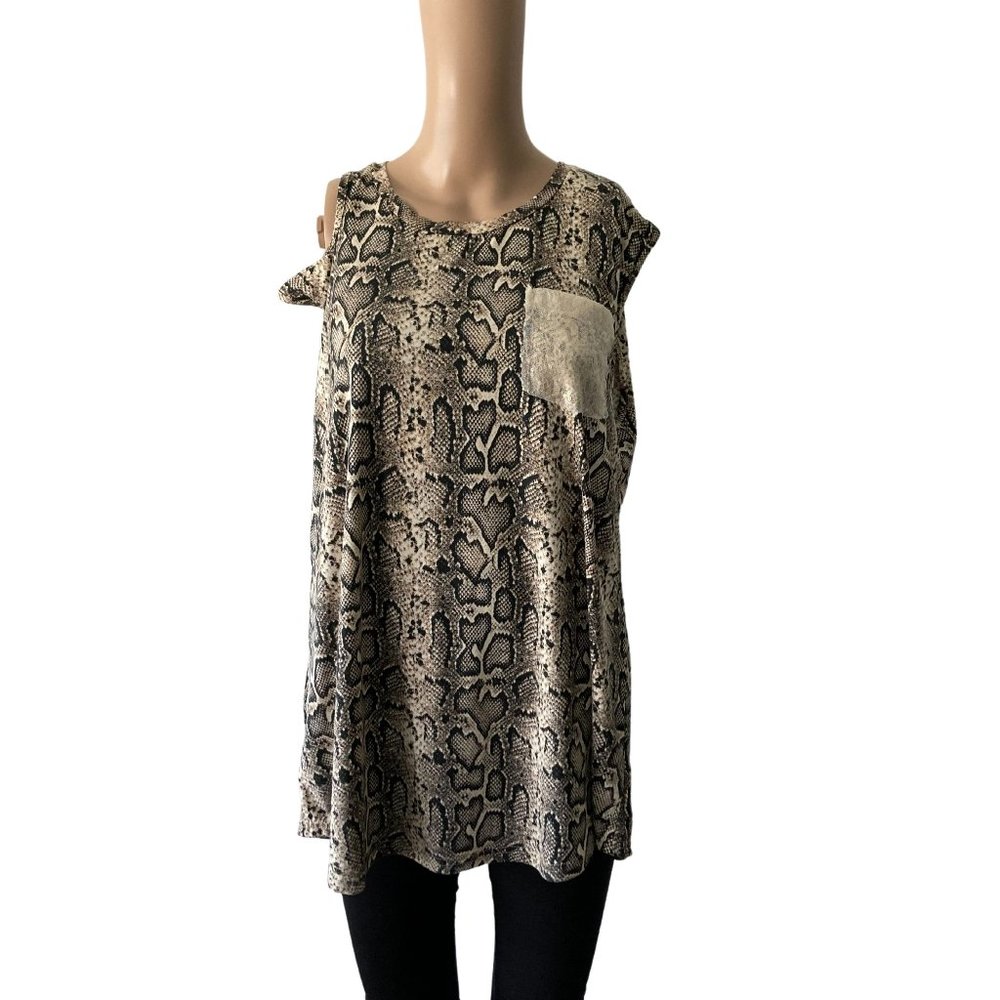 Grace + Emma Size L Snake Print Tank Top